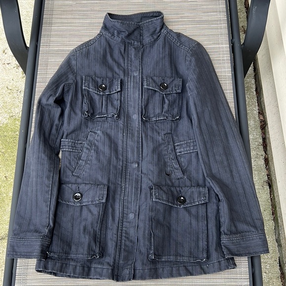 🎯RARE Stussy Military Style Jacket Gray Size Small - Picture 3 of 14